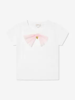 Angels Face Girls Jolie Bow T-Shirt in White