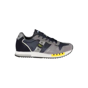 Blauer Elevate Your Step: Blue Contrast Lace-Up Sneakers