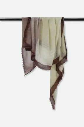 CHOCOLATE MINT SCARF IN HAND DYED CASHMERE