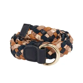 Navy Multi Plaited Belt