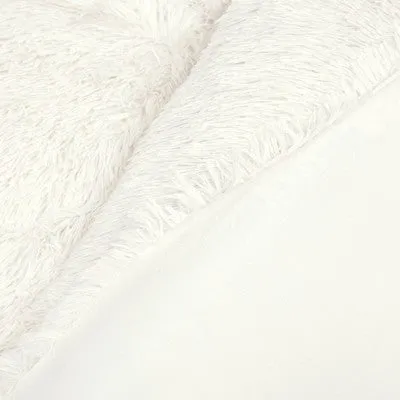 New - 3pc Full/Queen Emma Faux Fur Comforter Set Ivory - Lush Décor