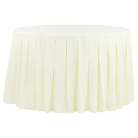 Polyester 21ft Table Skirt - Ivory