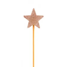 Rose Gold Glitter Star Candle