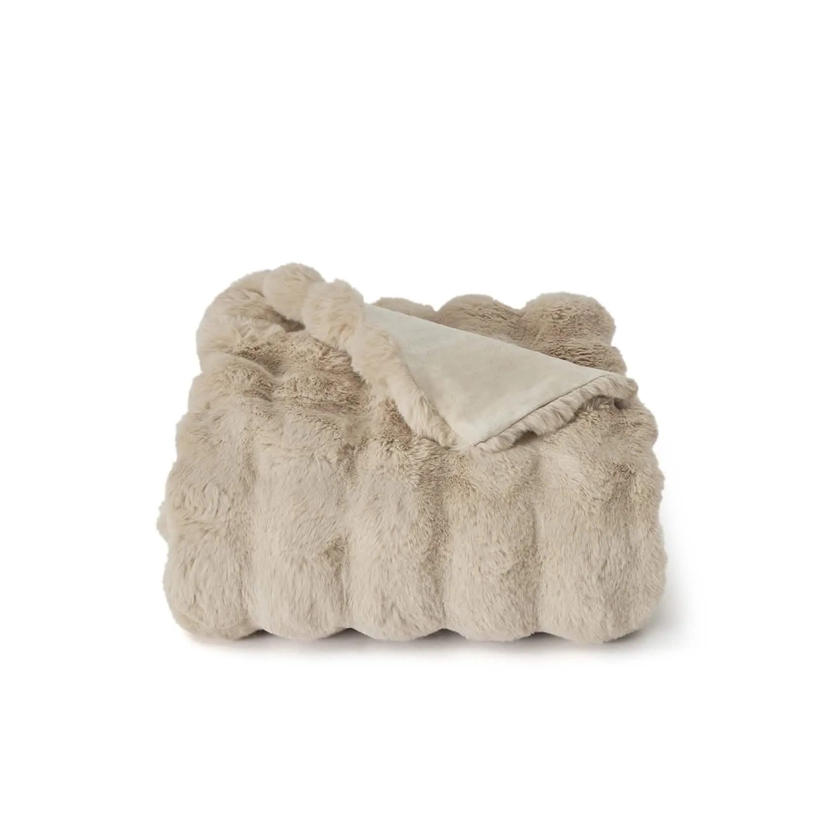 Ultra-Plush Bubble Faux Fur Blanket