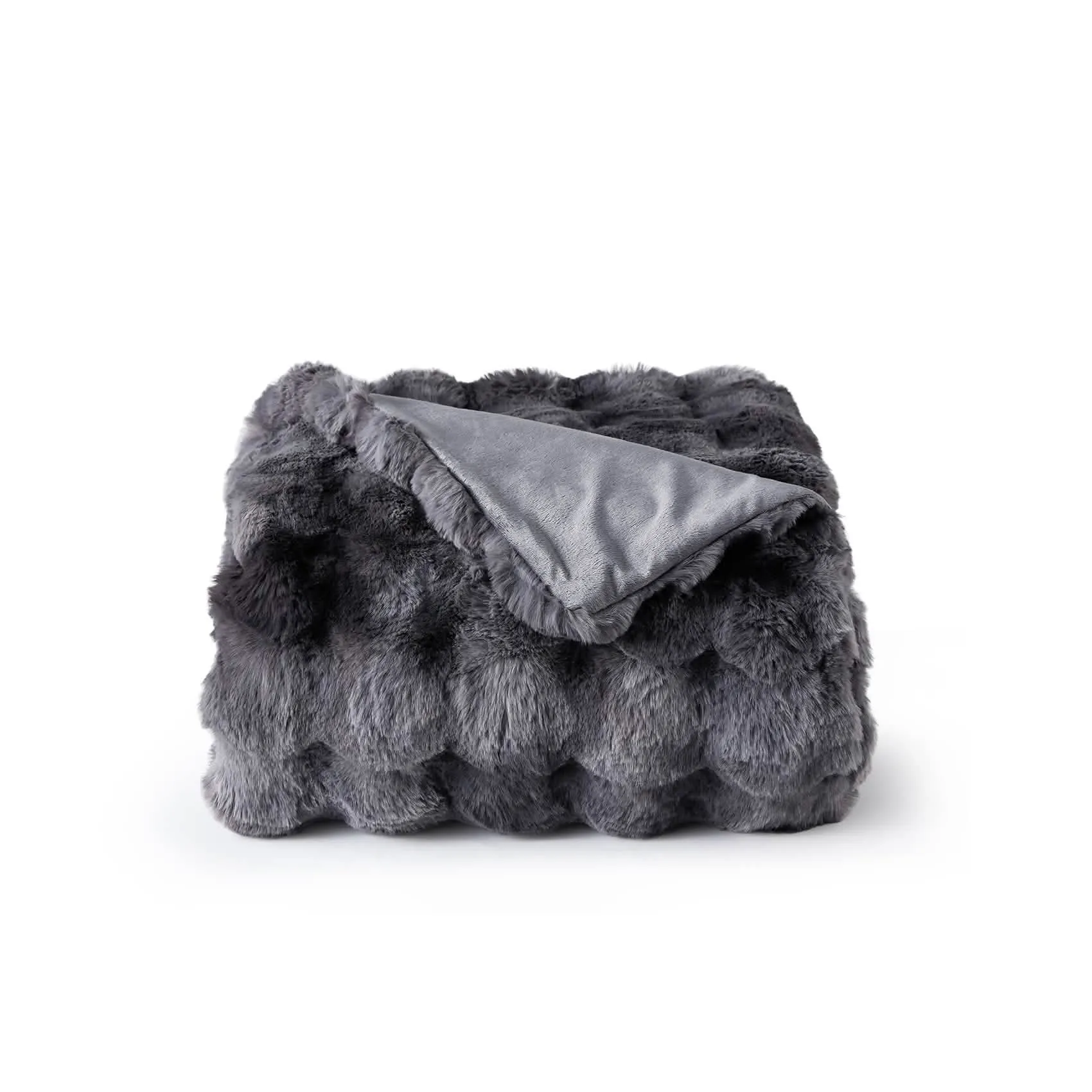 Ultra-Plush Bubble Faux Fur Blanket