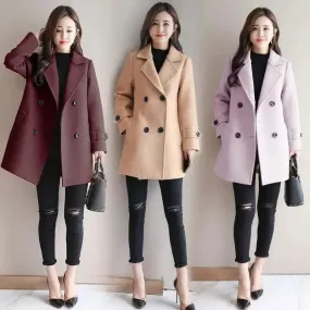 Wool jackets, medium and long cardigans, fashion splicing